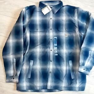 Mens XL CARHARTT Sherpa lined relaxed fit buttonup coat/jacket/shirt flannel NWT